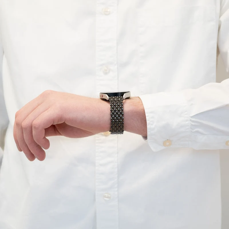 Bandz Suunto Run 2 Stahlarmband 'Dragon' (Schwarz)