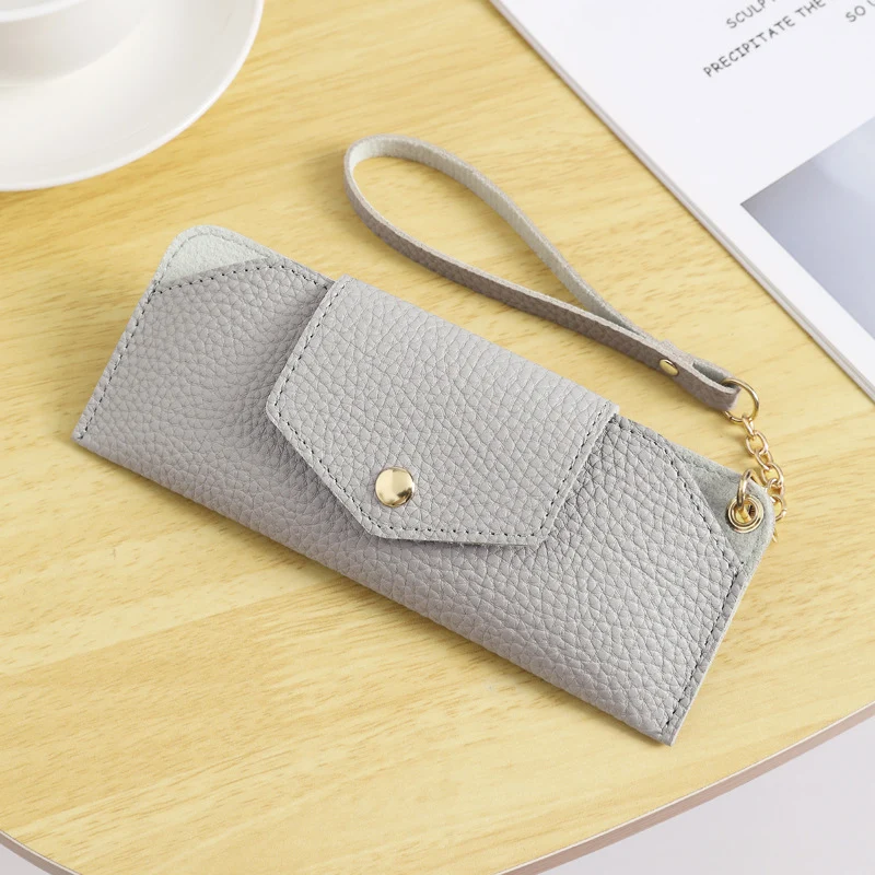 Elegante Texturierte Leder Clutch Tasche