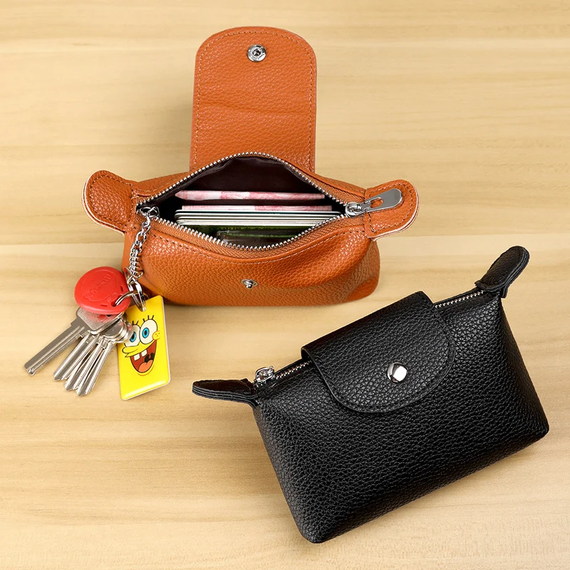 Stilvolle Leder Münztasche