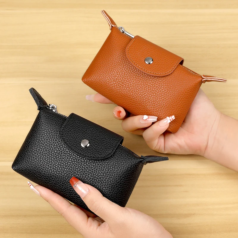Stilvolle Leder Münztasche
