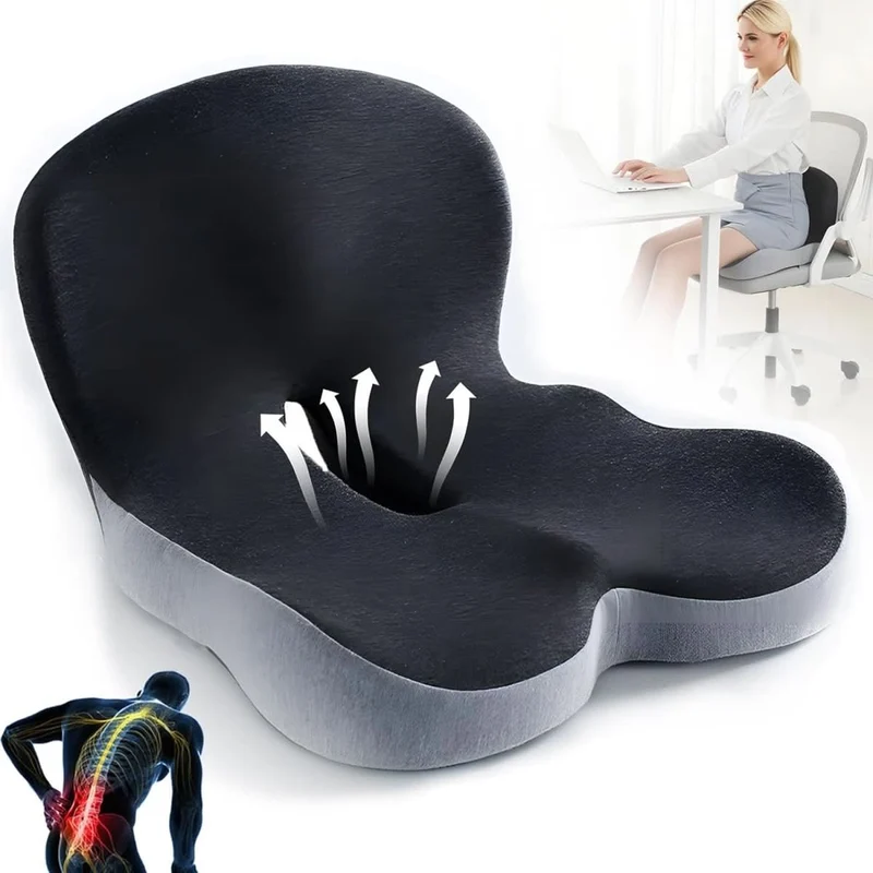 Ergonomisches Sitzkissen mit Lendenwirbelstütze
