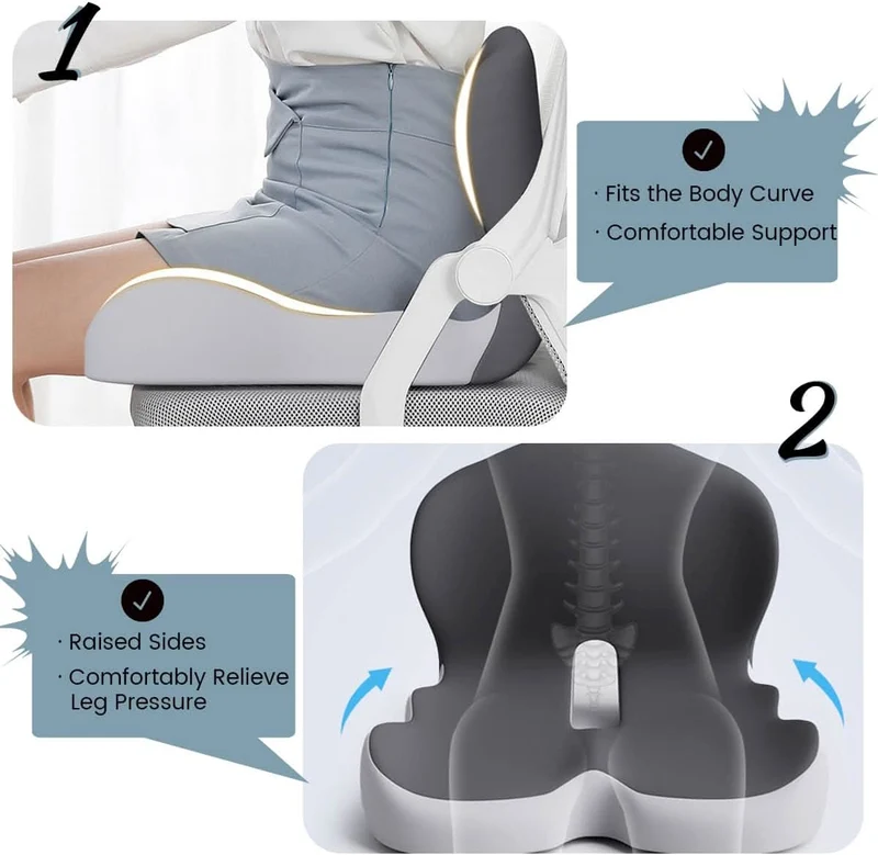 Ergonomisches Sitzkissen mit Lendenwirbelstütze