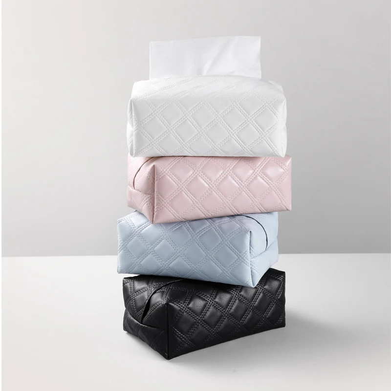 Elegante gesteppte Taschentuchbox-Abdeckung