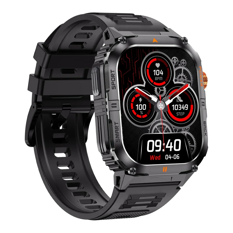 Military Watches Smart Watches Fitness Watch Fitness Tracker with Heart Rate Monitor Sleep Monitor Sports Modes Flashlight for Android iOS