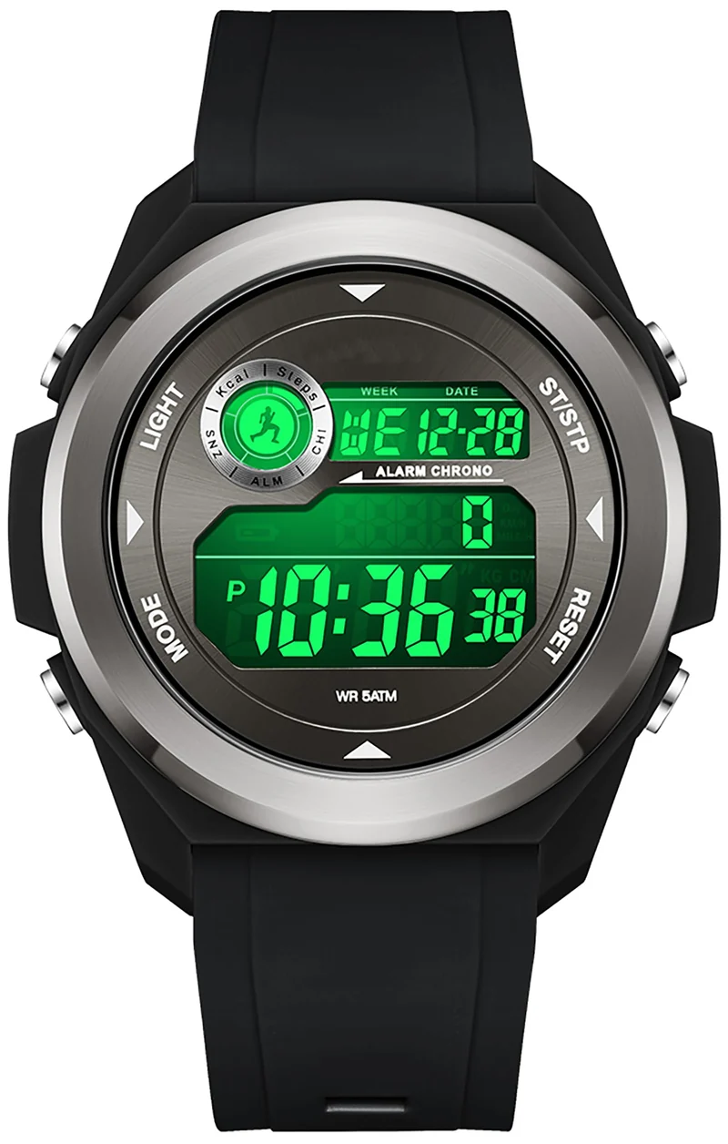 Findtime Mens Sport Watches Waterproof Pedometer Red Watch for Walking Step Counter Calorie Counter No Charging No App Connection for Men Women