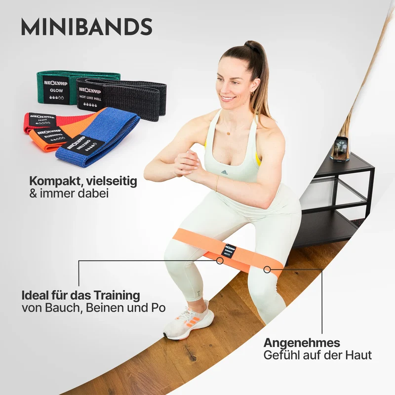 Fitnessbänder Allroundset – Widerstandsbänder inkl. Komplett-Zubehör
