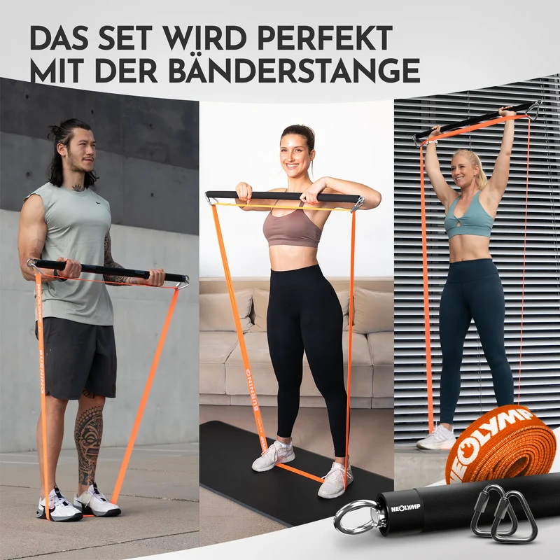 Fitnessbänder Allroundset – Widerstandsbänder inkl. Komplett-Zubehör