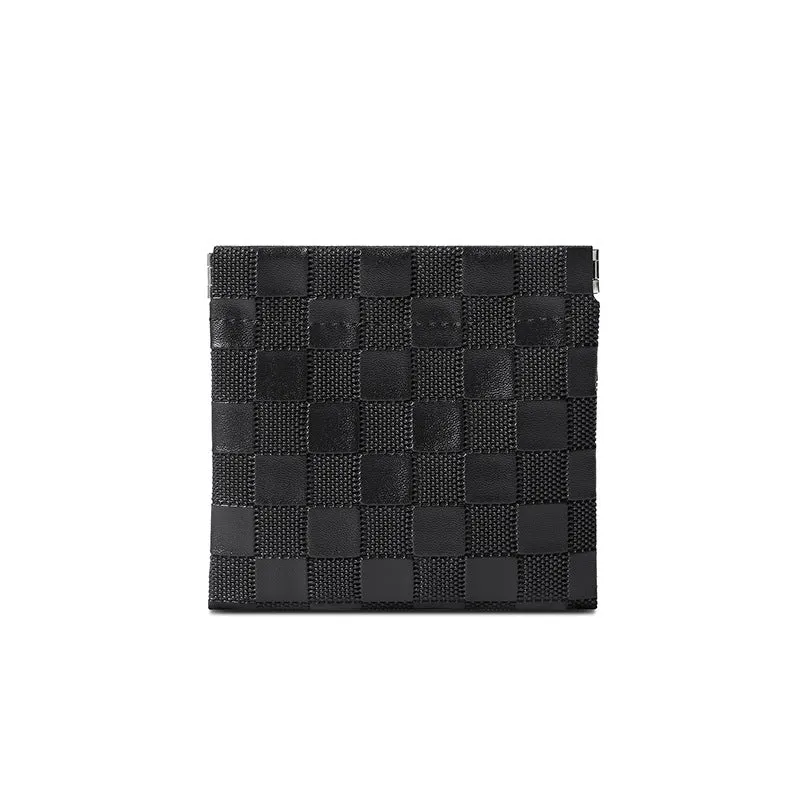 Stylische kariert Reißverschlusstasche