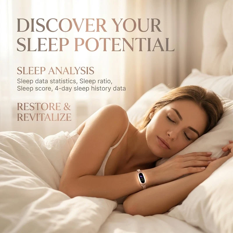 Fitness Tracker Smart Bracelet Fitness Bracelet for Women with Heart Rate Monitor Sleep Tracker Step Counter for Android iOS Silvery