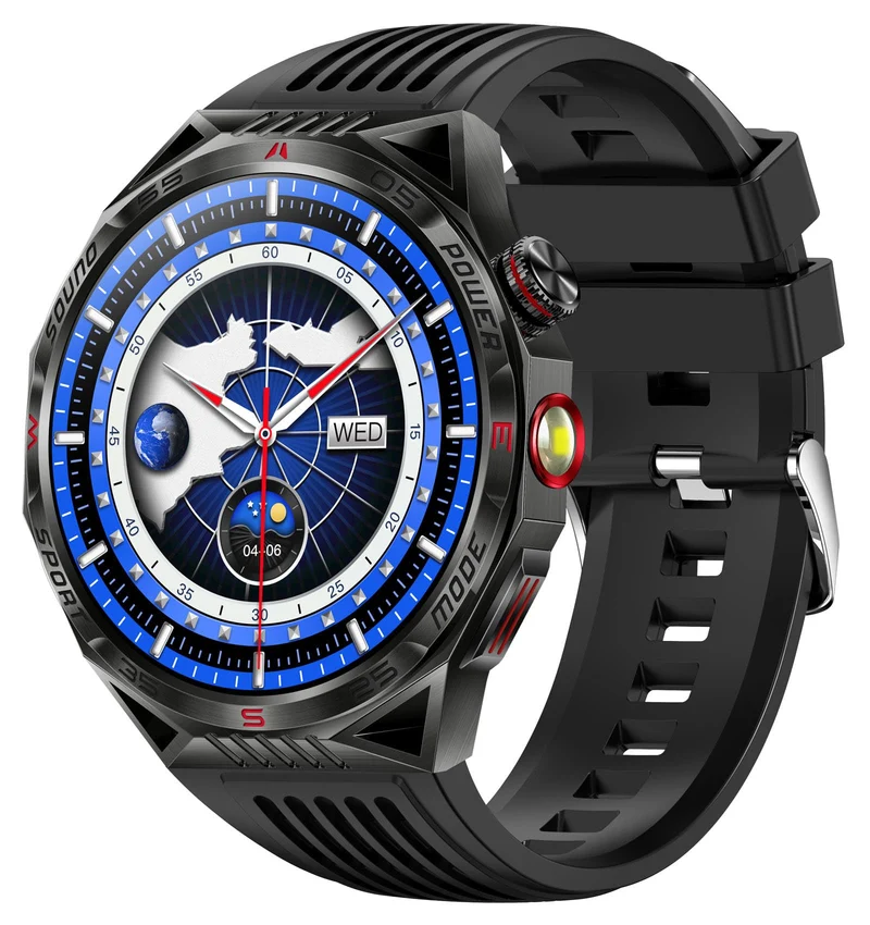 Smart Watch for Men Outdoor Smart Watches Blood Pressure Monitor Heart Rate Sleep Monitor Make/Answer Call Fitness Tracker Compass Pedometer Step Counter Waterproof Flashlight iOS Android Phones