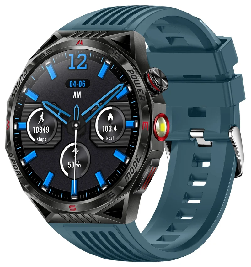 Smart Watch for Men Outdoor Smart Watches Blood Pressure Monitor Heart Rate Sleep Monitor Make/Answer Call Fitness Tracker Compass Pedometer Step Counter Waterproof Flashlight iOS Android Phones