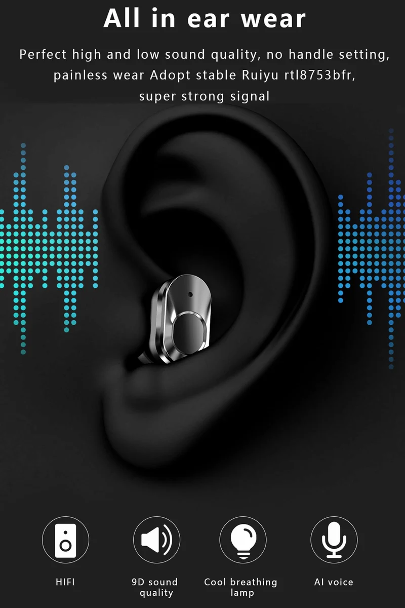 Smart Watch with Earbuds Inside, 2 in 1 Touch Smartwatch Bluetooth Earphones Combo TWS Wireless Headset Speaker Local MP3 Music Player Bluetooth Call Activity Tracker