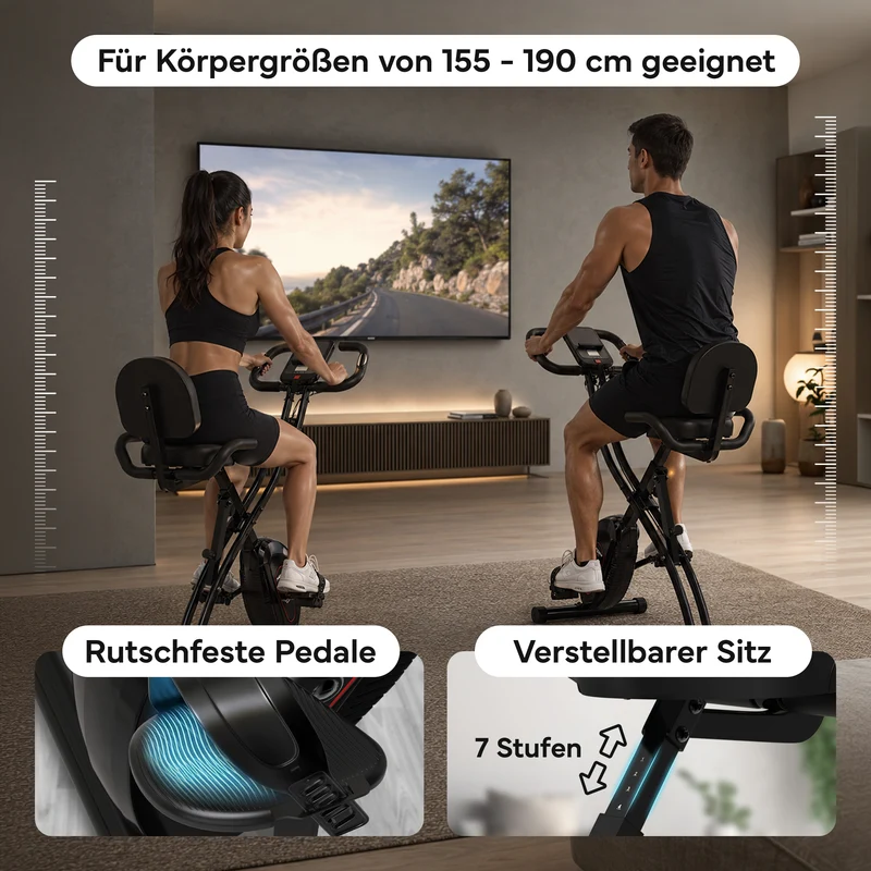 Fitnessbike X-Bike, Heimtrainer mit 8 Widerstandsstufen