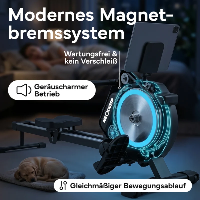Rudergerät – Rudermaschine mit 32 Widerstandsstufen