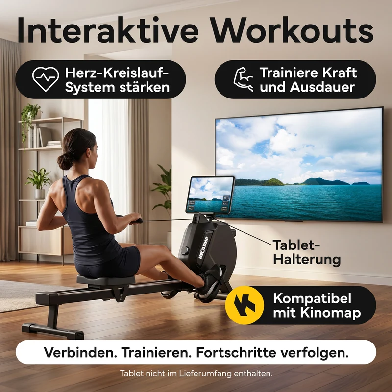 Rudergerät – Rudermaschine mit 32 Widerstandsstufen