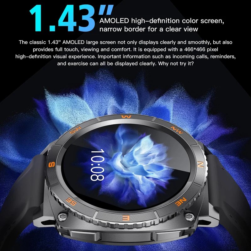 Smart Watches for Men with Rotating Bezel, Bluetooth Call Military Smartwatch Waterproof Tactical Fitness Tracker iOS Android Compatible