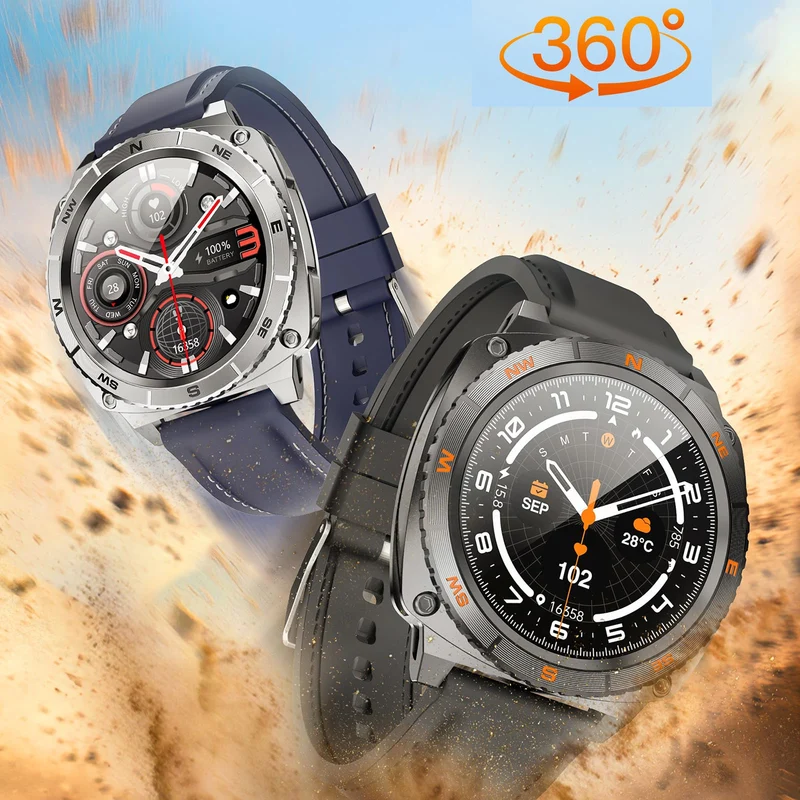 Smart Watches for Men with Rotating Bezel, Bluetooth Call Military Smartwatch Waterproof Tactical Fitness Tracker iOS Android Compatible