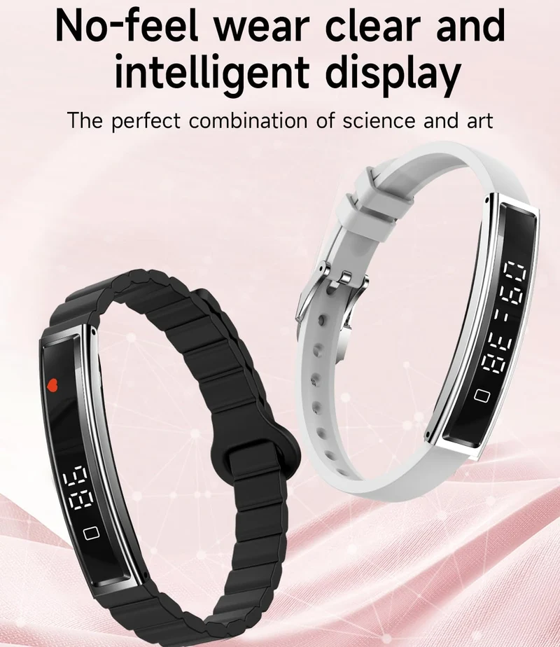 Smart Bracelet Fitness Tracker Heart Rate Monitor Sleep Activity Tracker Step Counter Calories Pedometer Waterproof Slim Thin Health Band for Women Ladies Men