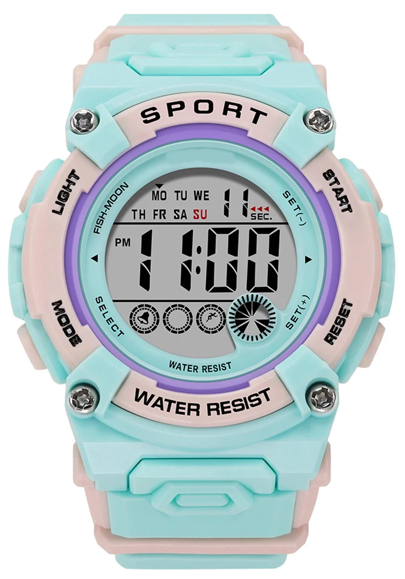 Findtime Watch Women Ladies Fashion SportsWatch for Women Multi-Function Digital Watch Chronograph Waterproof Shockproof Alarm Clock Easy Read Stylish Color LED Backlight Birthdays Gift