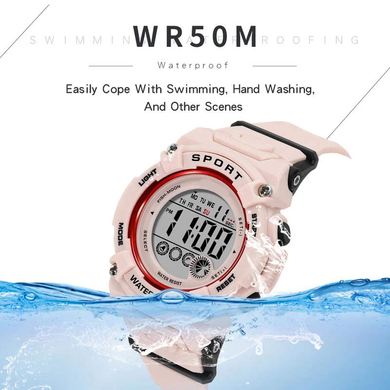 Findtime Watch Women Ladies Fashion SportsWatch for Women Multi-Function Digital Watch Chronograph Waterproof Shockproof Alarm Clock Easy Read Stylish Color LED Backlight Birthdays Gift