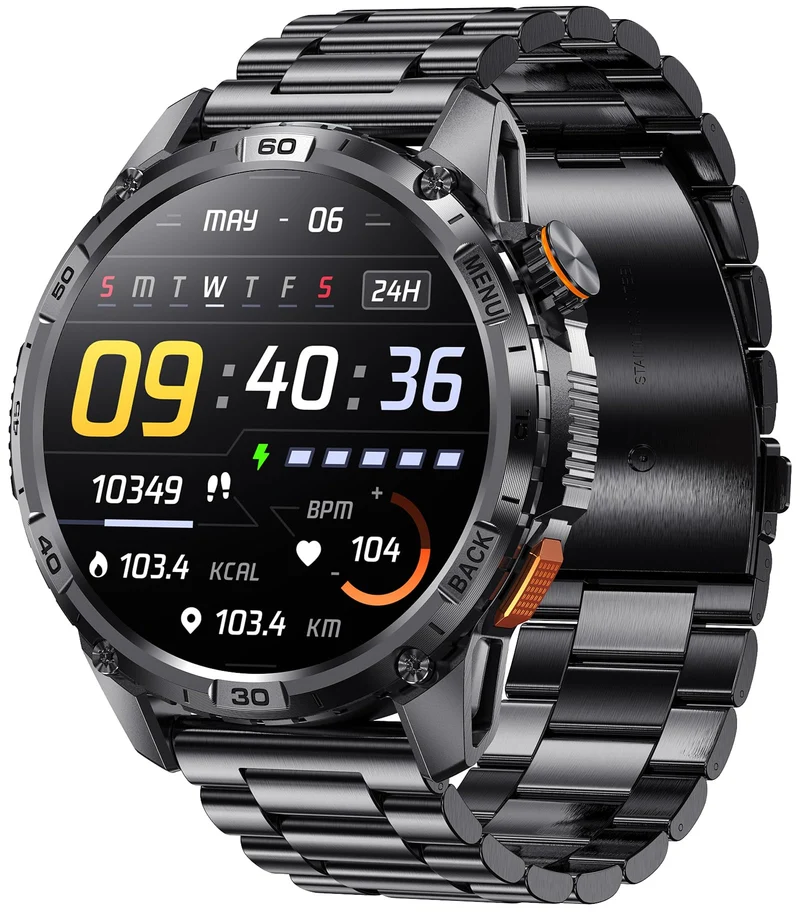 Rugged Smart Watches for Men Military Fitness Tracker with Answer/Make Calls 110+ Sports Modes Sleep Monitor LED Flashlight Smartwatch for Android and iOS