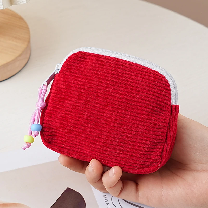 Geräumige Corduroy-Accessoire-Tasche