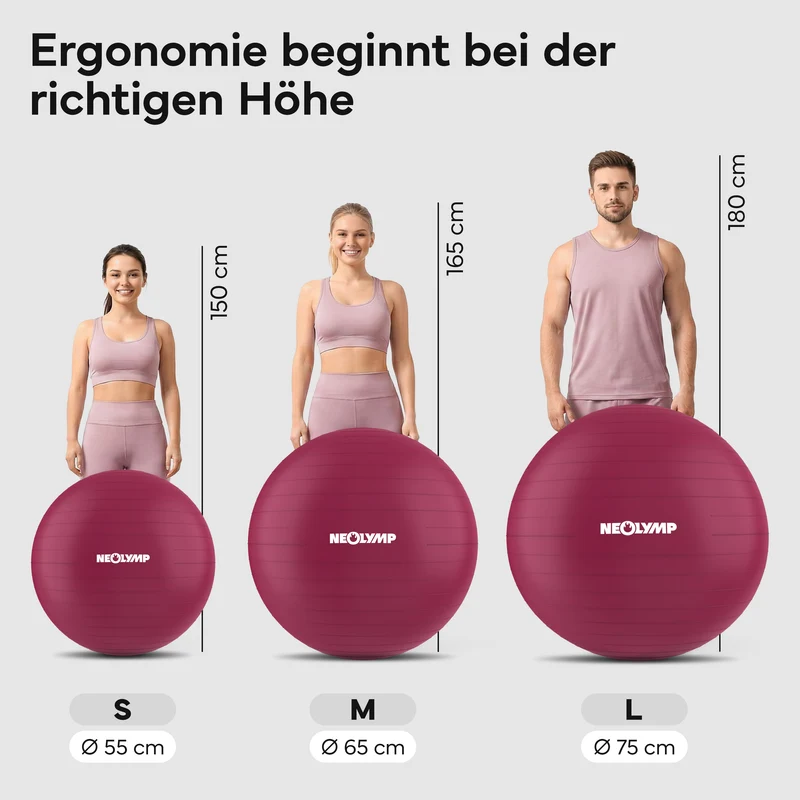 Gymnastikball - für aktives Sitzen, Recovery und Physio