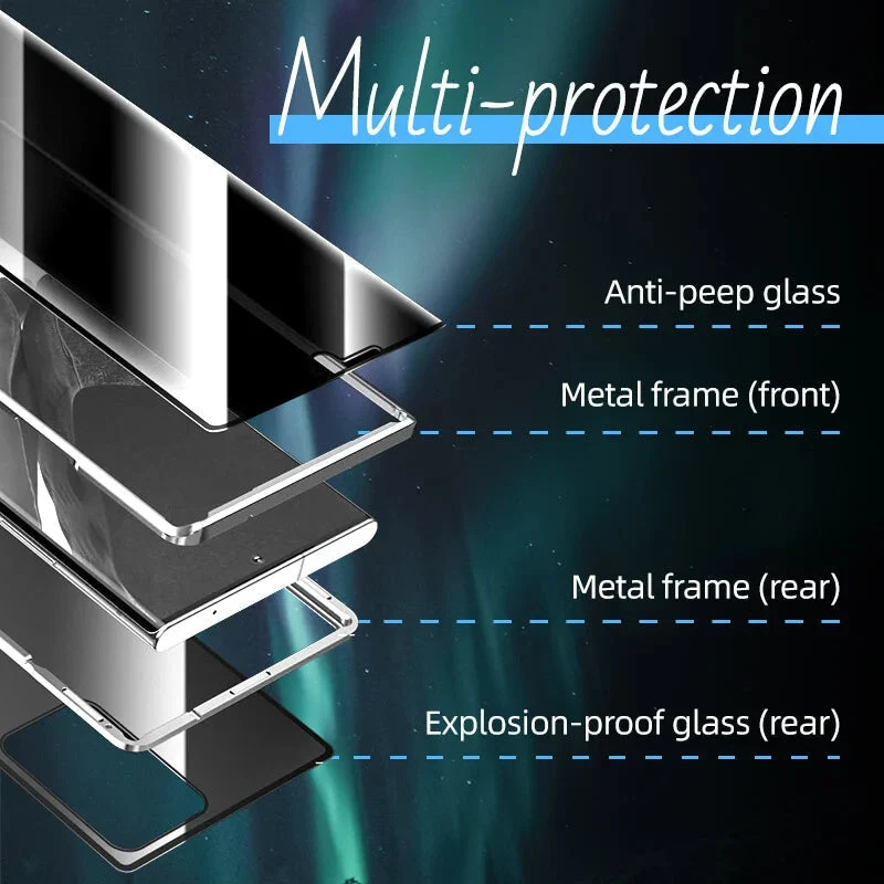 Magnetische Samsung-Glashülle | Doppelseitiges Gehärtetes Glas