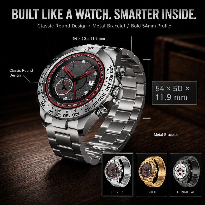 Smart Watch for Men with Heart Rate Sleep Sports Modes Bluetooth Call