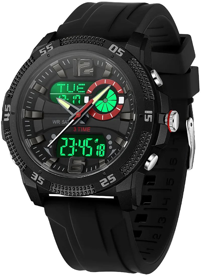 Findtime Mens Watches Sports Outdoor Waterproof Men's Digital Analog Watch with Countdown/LED Backlight/Timer/Alarm/Date Stopwatch