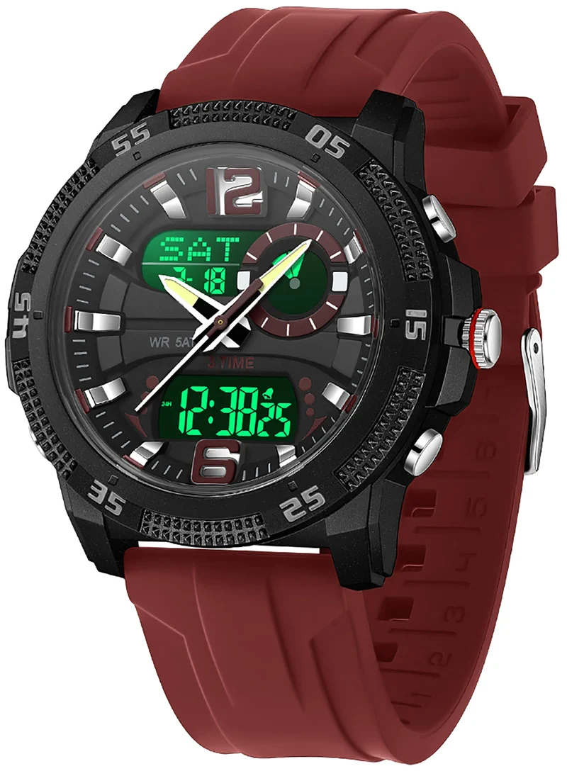 Findtime Mens Watches Sports Outdoor Waterproof Men's Digital Analog Watch with Countdown/LED Backlight/Timer/Alarm/Date Stopwatch