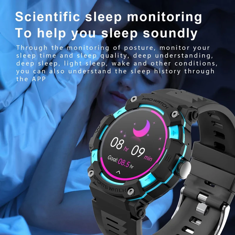 Rugged Military Smart Watches for Men with Bluetooth Call, Sports Smartwatch with LED Flashlight Heart Rate and Sleep Monitor for Android iOS Phones