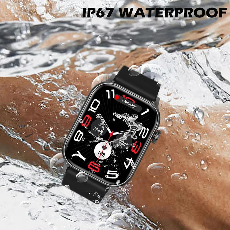 Smart Watch for Men/Women, 1.95" AMOLED Fitness Tracker Watches with Bluetooth Calls/Flashlight/100+ Sport Modes Heart Rate/Sleep Monitor Ultra Lightweight Ultrathin Design