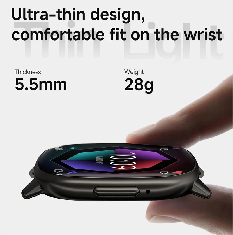 Ultra Slim Smart Watch for Men Women Heart Rate Monitor Pedometer Calories Tracker 1.73” AMOLED Display Bluetooth Calling 100+ Sports Modes Waterproof Fitness Smartwatch with Sleep Activity Tracking