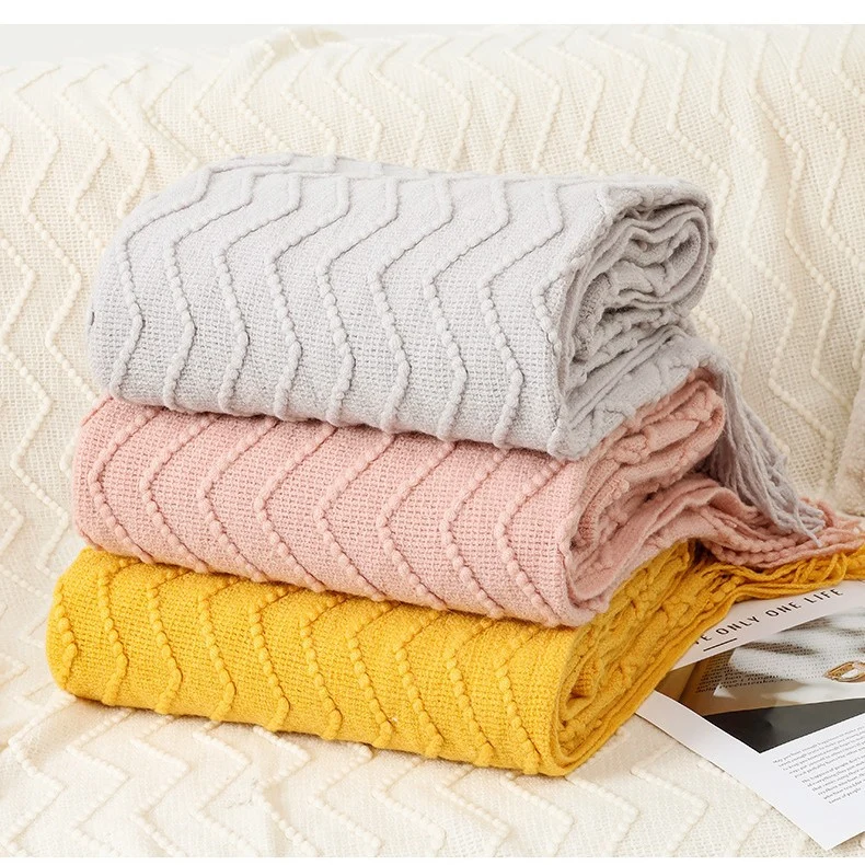 Hausdeko Gemütliche Strickdecke