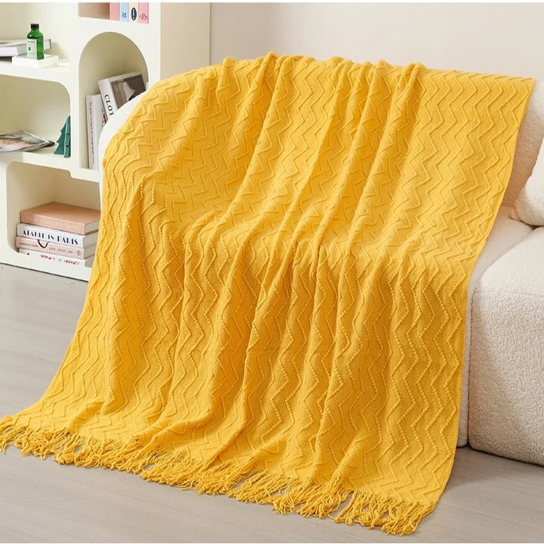 Hausdeko Gemütliche Strickdecke