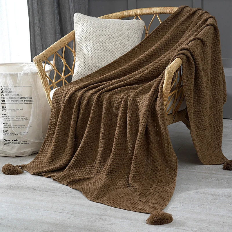 Hausdeko Gemütliche Strickdecke