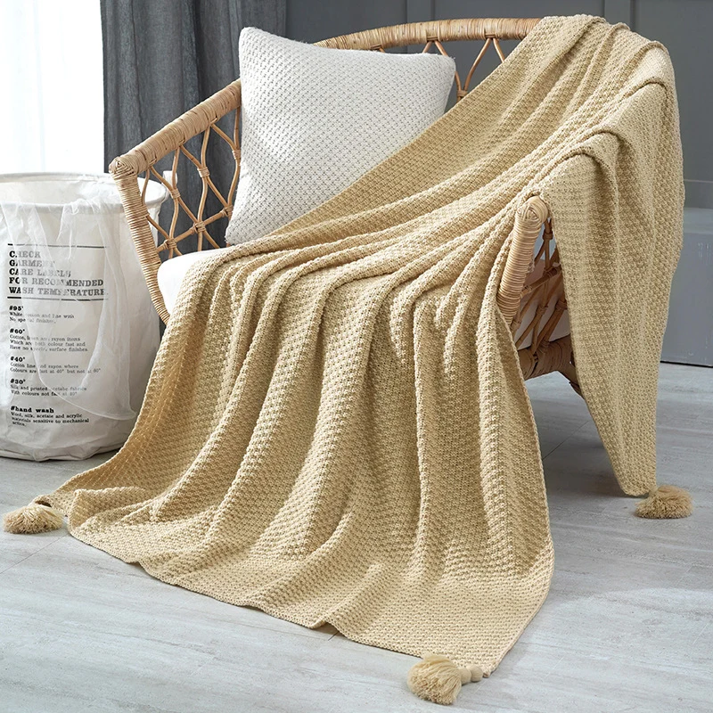 Hausdeko Gemütliche Strickdecke