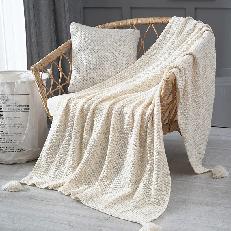 Hausdeko Gemütliche Strickdecke