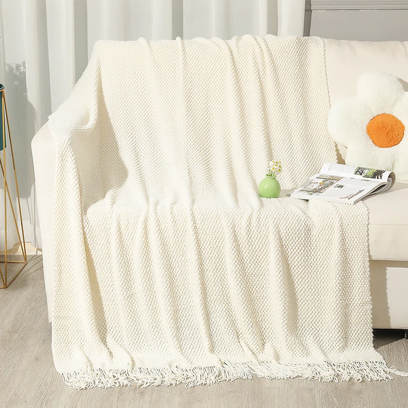 Gemütliche gestrickte Decke