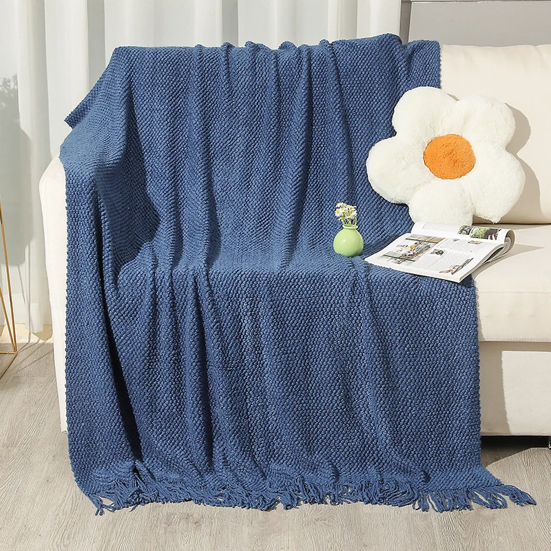 Gemütliche gestrickte Decke