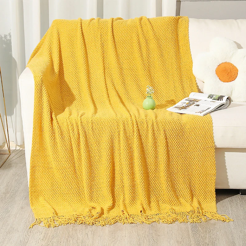 Gemütliche gestrickte Decke