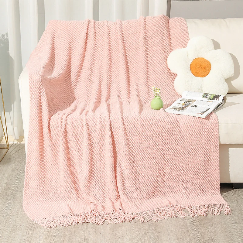 Gemütliche gestrickte Decke