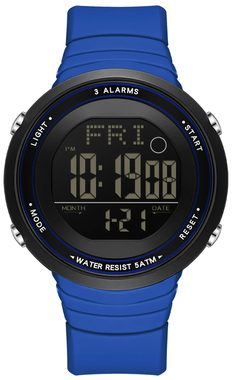 Findtime Digital Watch Waterproof Big Numbers 3-Alarms Stopwatch Sports Running Watches for Women Men Minimalist Electronic Wristwatch Easy Read Watch