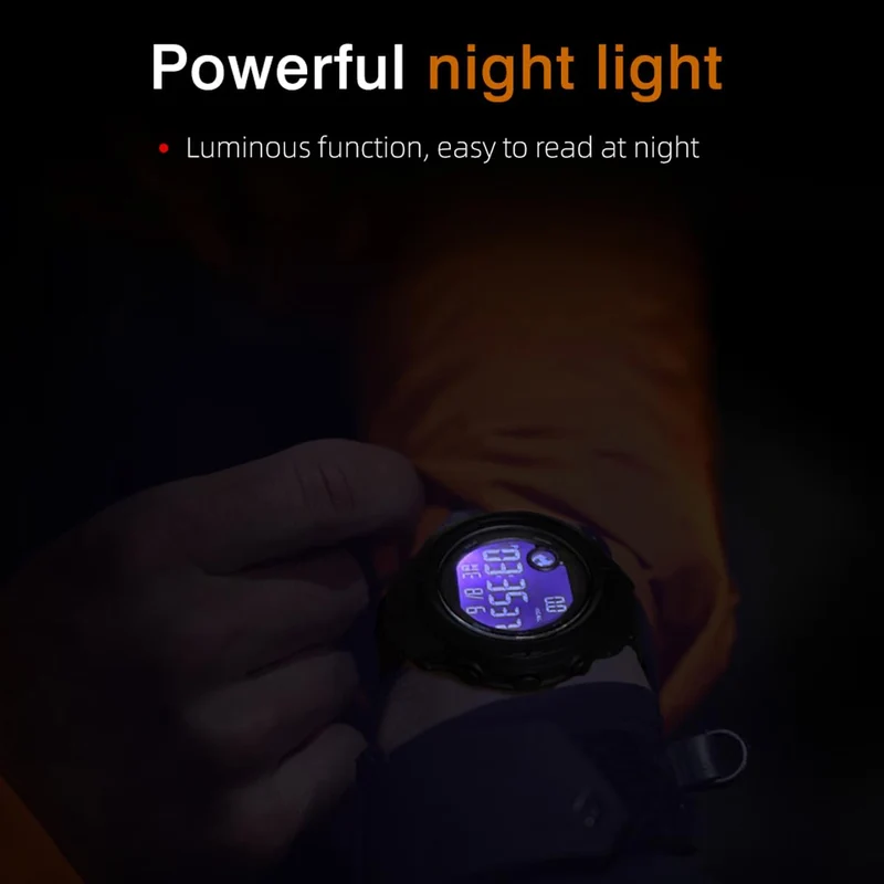 Smart Watches for Men Pedometer Step Counter Digital Military Watch Fitness Tracker for Women Heart Rate Monitor Sleep Tracker Running Outdoor Sport Waterproof Watches