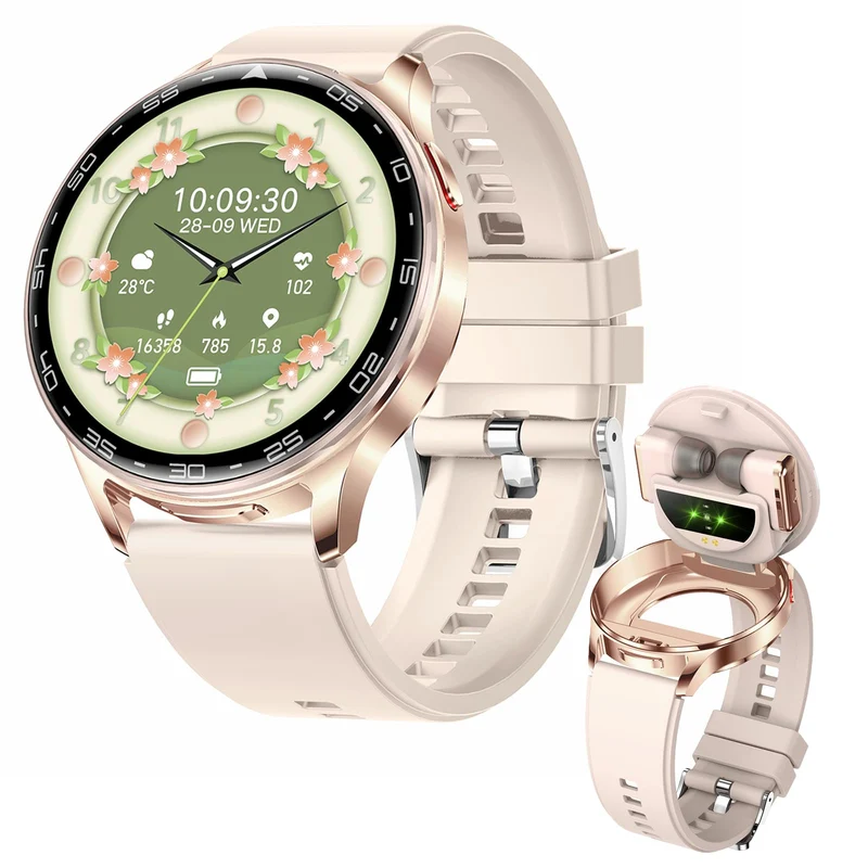 Smart Watch with Earbuds 2 in 1 Watch with Earbuds for Men Women with Heart Rate Monitor Sleep Tracker for Android iOS