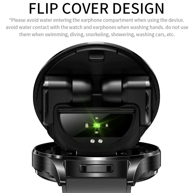 Smart Watch with Earbuds 2 in 1 Watch with Earbuds for Men Women with Heart Rate Monitor Sleep Tracker for Android iOS