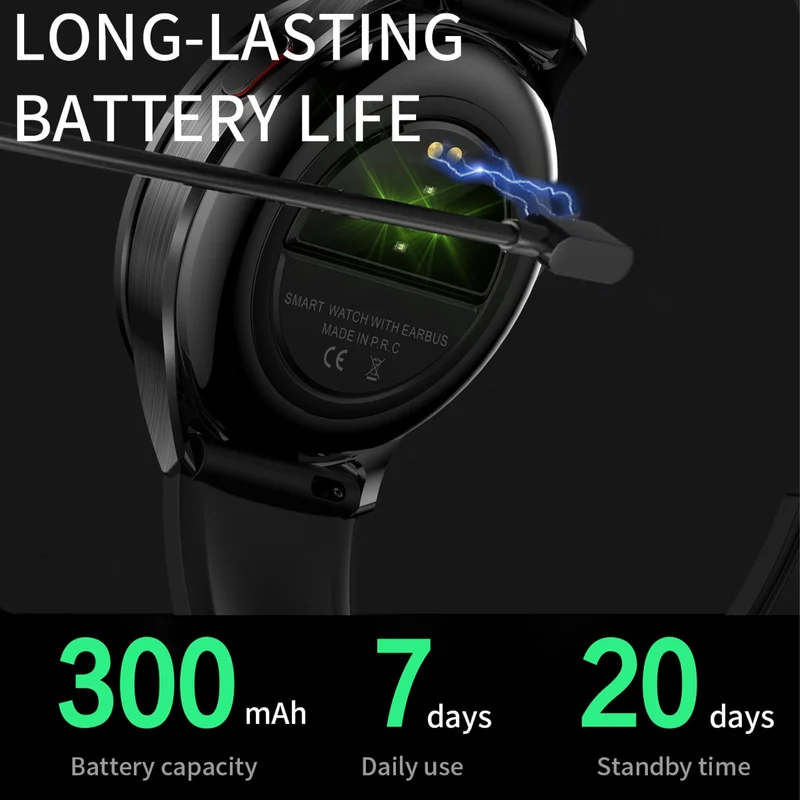 Smart Watch with Earbuds 2 in 1 Watch with Earbuds for Men Women with Heart Rate Monitor Sleep Tracker for Android iOS
