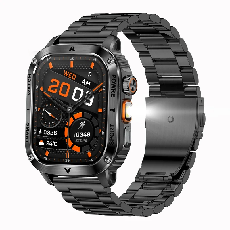 Smart Watches for Men Military Watches Health Monitor with Heart Rate Monitor Sleep Tracker Sports Watch 400mAh Big Battery for iOS Android