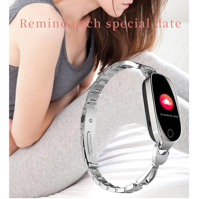 Fitness Trackers for Women Smart Watch Fitness Watch with Sleep Monitoring Heart Rate Monitor Step Counter Female Health Multiple Sport Modes for Android iOS Diamond Silvery